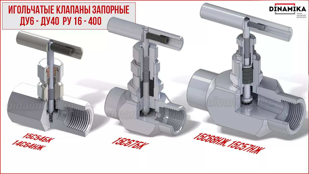 Резьбовые клапаны игольчатые муфтовые в Элисте